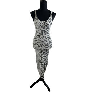 NWOT Women's 2b bebe Dress Size P/S Gray Leopard Print